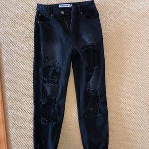Nasty Gal Jeans - Black Ripped Mom Jeans Nasty Gal Jeans - Black Ripped Mom Jeans
